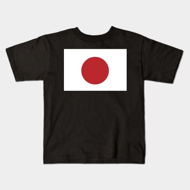 The National Flag of Japan Kids T-Shirt by zwrr16